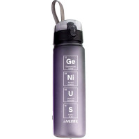 Бутылка 560мл deVENTE "Genius" пластик 22,9*6,5*6,5см серая артикул 8090943