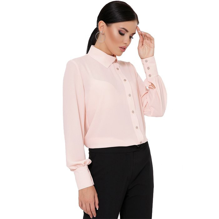 Блузка для девочки (Multibrend) длинный рукав цвет розовый арт.1784D размер 42/164