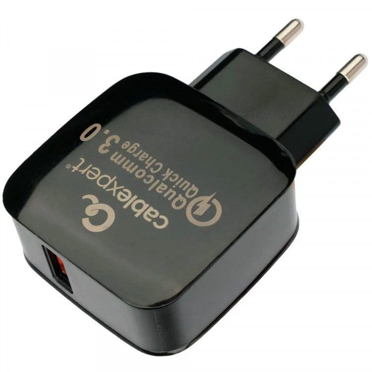 Блок питания сетевой Cablexpert 18Вт, 3А, QC3.0, 1xUSB, MP3A-PC-40 ,черный