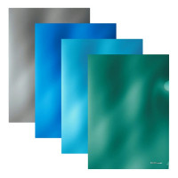 Папка-уголок А4 180мкм пл. (ErichKrause) непрозрач.Metallic (зел,гол,бир,сер) арт.50169 (Ст.12)