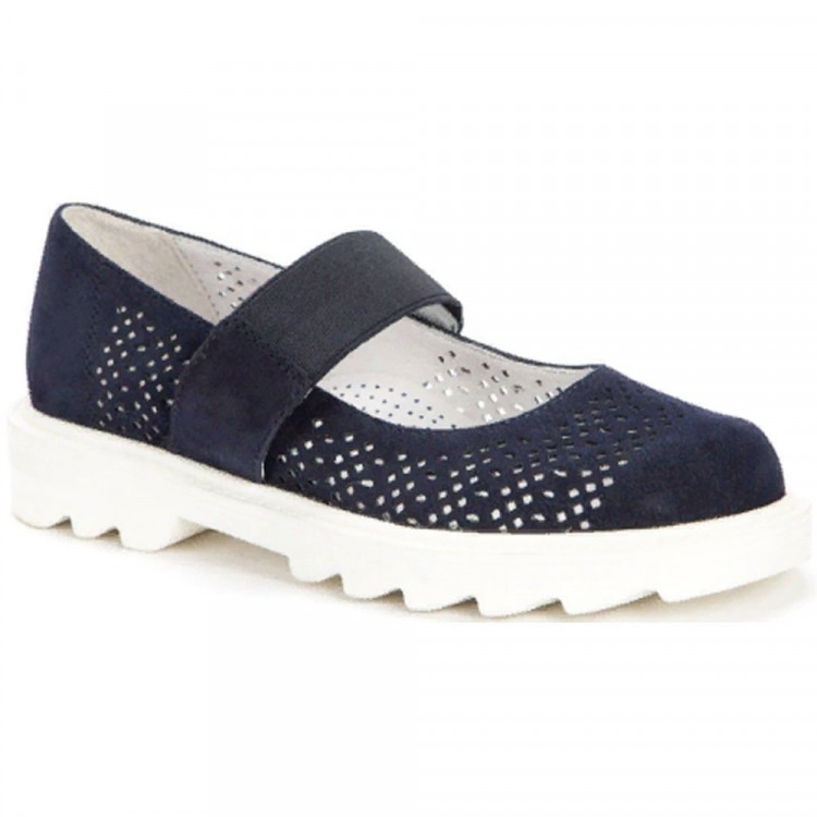 Туфли для девочки (BETSY) синий верх-искусственный нубук подкладка-натуральная кожа размерный ряд 33-37 арт.928326/03-02