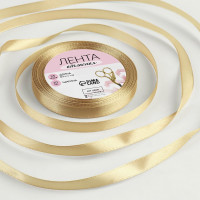 Лента подароч. атласная 10мм*25м цв.темно-кремовый арт.1218212