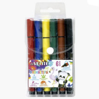Фломастеры (deVENTE) Trio Jumbo 06 цветов утолщенные трехгранные пластиковый блистер арт.5080309