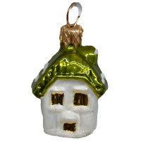 Украшение на ёлку стекло (серия Премиум) 05см "Домик 2" п/у арт.ФУП-1909
