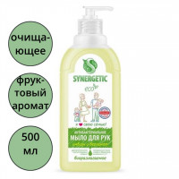 Мыло жидкое 500мл дозатор Synergetic имбирь и бергамот арт.105060 (Ст.14)