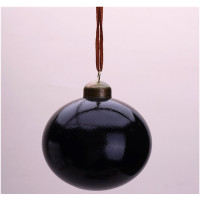 Шар пластик 08см глянцевый цв.черный 322 арт.РШ2722