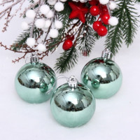 Набор шаров 06см 03шт/наб. "Глянец" темный нефрит арт.201-1697