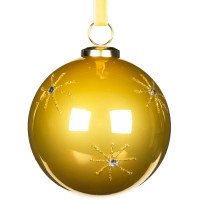 Шар стекло без упаковки /1шт/ 10см цв.золото арт.90745