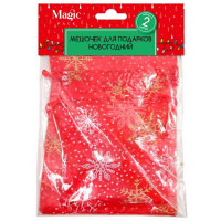 Мешок д/подарков с затяжной тесьмой 2шт/наб. хлопок арт.91083