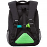 Рюкзак для мальчиков (Grizzly) RB-356-4/2 черный-салатовый 26х39х19 см