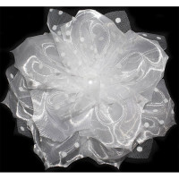 Бант для волос белый Arco Carino 16см арт.110