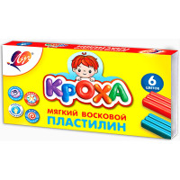 Пластилин 6 цветов 90 грамм ЛУЧ КРОХА мягкий со стеком арт 12С 863-08