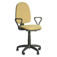 Кресло для оператора пластик/кожзам PRESTIGE бежевый (Z-21)