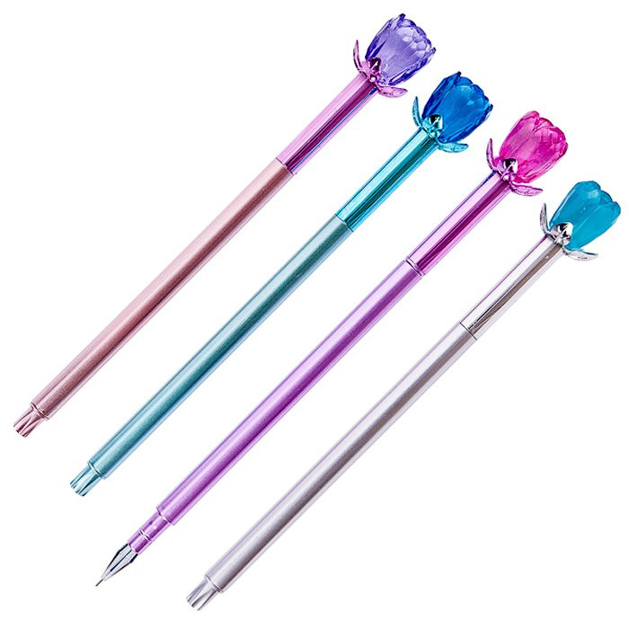 Ручка гелевая детская (МС) Роза, синяя,  арт.МС-4540 (Ст.40/160)