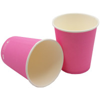 Стакан бумажный 200/260мл розовый 50шт в упаковке