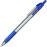 Ручка шар. автомат (Unimax) н/проз.корп. рез. упор син/масло/игла арт.722468 (Ст.)