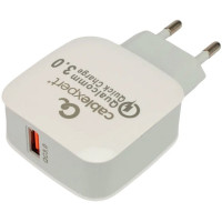 Блок питания сетевой Cablexpert 18Вт, 3А, QC3.0, 1xUSB, MP3A-PC-41 ,белый