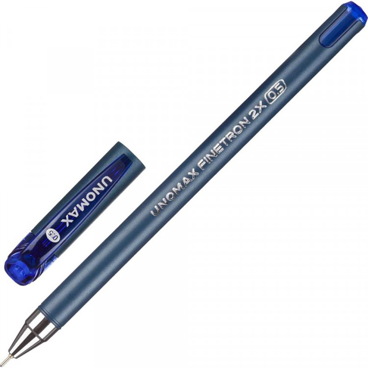 Ручка шариковый непрозрачный корпус (Unomax) Finetron синий, 0,3мм, игла, масло арт.1680859 (Ст.)