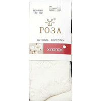 Колготки  арт.9965 55% хлопок 27% бамбук 15,5% эластан 2,5% полиамид цвет белый (Роза)