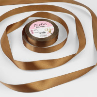 Лента подароч. атласная 20см*25м цв.сепия арт.1218284