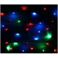 Гирлянда электрическая уличная сетка 2*1,5м 192LED цвет мульти (светлый провод) 8режимов арт.183-0004