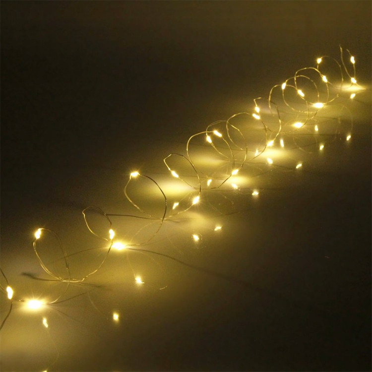 Гирлянда д/дома на батарейках 03м 30LED цв.т.белый 1реж. арт.183-0202