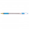 Ручка шариковая  прозрачный корпус  резиновый упор (MC Gold) голубая