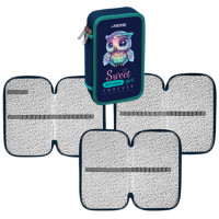 Пенал 3 отделения (deVente) 205х120мм Happy Owl конгревное тиснение арт.7013405