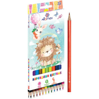 Карандаши цветные (Attomex) Zoo 12 цветов М 2,65мм арт.5022810