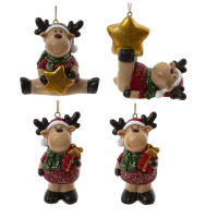 Украшение декор.подвеска фигурка "Олень" 08см цв.асс. арт.807933
