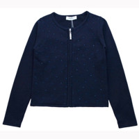 Кардиган для девочки (Malini) артикул 3719 размерный ряд 32/128-40/158 цвет синий