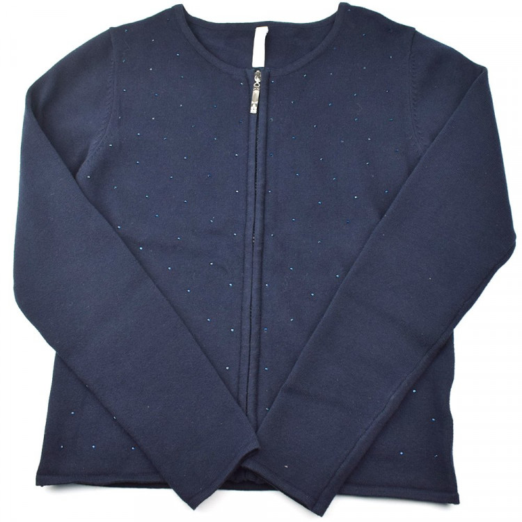 Кардиган для девочки (Malini) артикул 3719 размерный ряд 32/128-40/158 цвет синий
