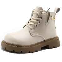 Ботинки для девочки  (Мышонок) бежевый  верх-искусственная кожа подкладка-байка размерный ряд 26-31 артикул jwg-1873-2C