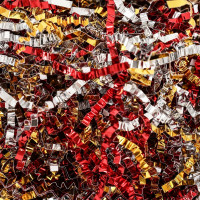 Наполнитель для коробок фольга 50гр цв.золото/красный/серебро арт.10515738