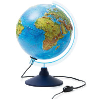 Глобус физико-политический диаметр 250мм Классик Евро рельефный с подсветкой арт Ке022500195