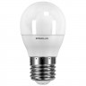 Лампа светодиодная Е27  7Вт 4500К (холодный) Ergolux шар (Ст.10)