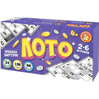 Игра настольная Лото для детей и взрослых с пластиковыми жетонами (ДК) арт.05331