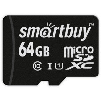Карта памяти 64Gb microSD SmartBuy  microSDХC class 10