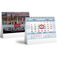 Календарь настольный Домик 2026 160*105  "Делового человека Серебро" Хатбер арт.12КД6гр_33540