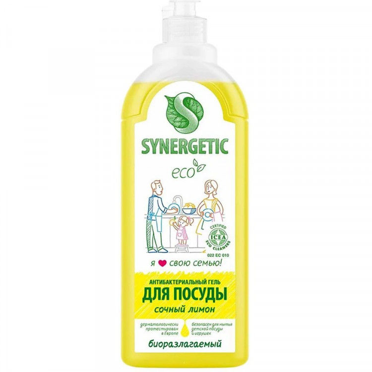 Моющее средство для посуды Synergetic 1000мл Лимон арт. 103101/8