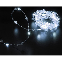 Гирлянда эл.д/дома нить Льдинка 010м 100LED (св.провод) цв.белый 8реж. арт.725-0056