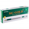 Ручка шариковая  прозрачный корпус  резиновый упор (MC Gold) зеленая арт.MC-04