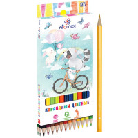 Карандаши цветные (Attomex) Zoo 24 цвета М 2,65мм арт.5024810