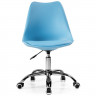 Кресло  офисное Kolin без подлокотников кожзам голубой Kolin