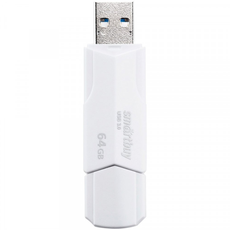 Флеш диск 64GB USB 3.0 SmartBuy CLUE, белый