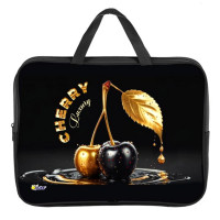 Папка А4 текстиль на молнии ручка-тесьма (ОНИКС) Cherry gold арт. ПМД2-20