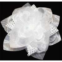 Бант для волос белый Arco Carino 15см арт.113