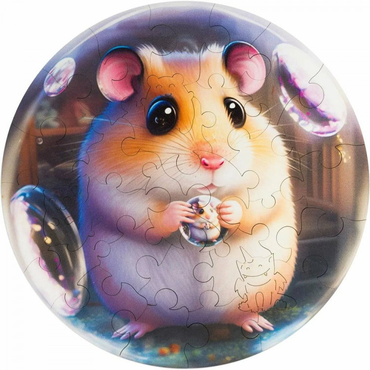 Деревянные пазлы Хомячок арт.8719