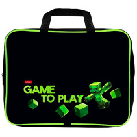 Папка А4 текстиль на молнии ручка-тесьма (Hatber) Пиксель арт.NSn_32106