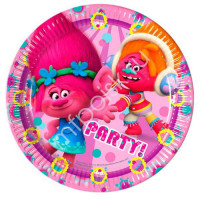 Тарелки бумажные "Тролли" 08шт/наб. D-23см арт.4870143